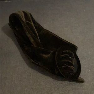 Soft black velvety women’s belt